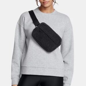 Under Armour Black Sherpa Fannt Pack Waist Crossbody Bag with Adjustable Straps